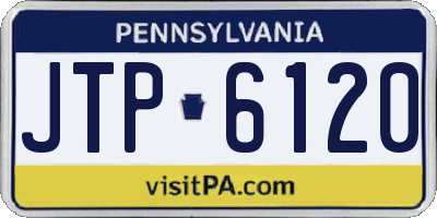 PA license plate JTP6120