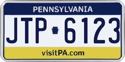 PA license plate JTP6123