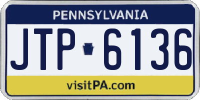 PA license plate JTP6136