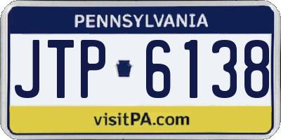 PA license plate JTP6138