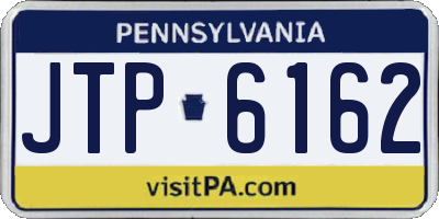 PA license plate JTP6162