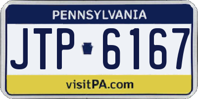 PA license plate JTP6167
