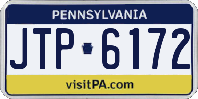 PA license plate JTP6172