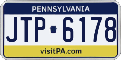 PA license plate JTP6178