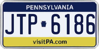 PA license plate JTP6186