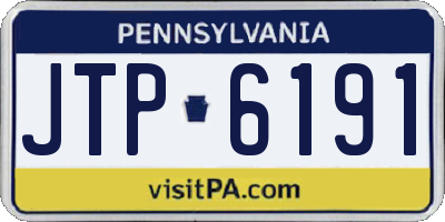 PA license plate JTP6191