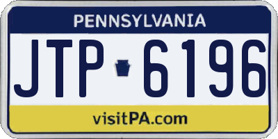 PA license plate JTP6196