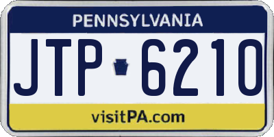 PA license plate JTP6210