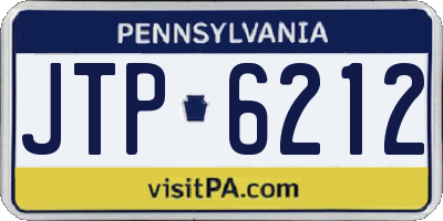 PA license plate JTP6212