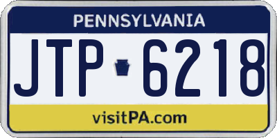 PA license plate JTP6218