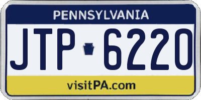PA license plate JTP6220