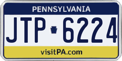 PA license plate JTP6224