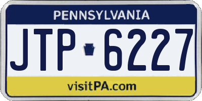 PA license plate JTP6227
