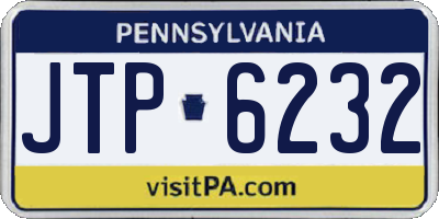 PA license plate JTP6232