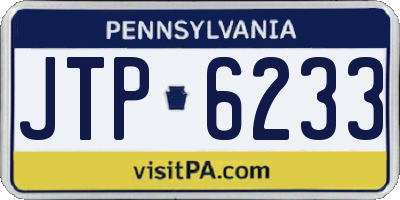 PA license plate JTP6233