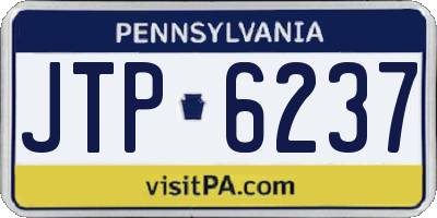 PA license plate JTP6237