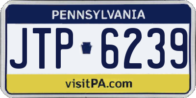 PA license plate JTP6239