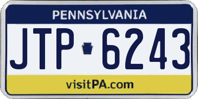 PA license plate JTP6243