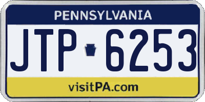 PA license plate JTP6253