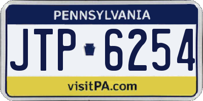 PA license plate JTP6254
