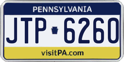 PA license plate JTP6260
