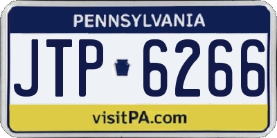 PA license plate JTP6266