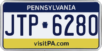 PA license plate JTP6280
