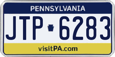 PA license plate JTP6283