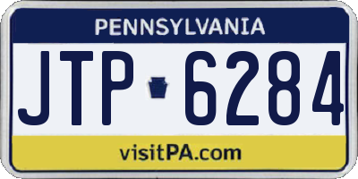 PA license plate JTP6284