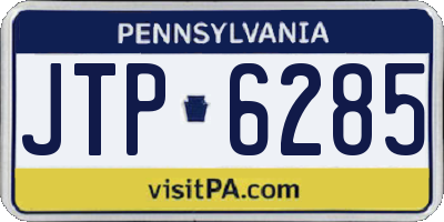 PA license plate JTP6285