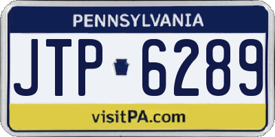 PA license plate JTP6289
