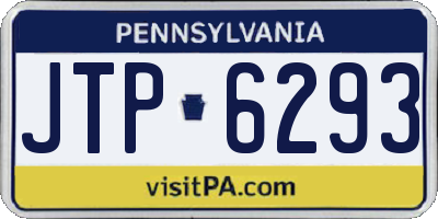 PA license plate JTP6293