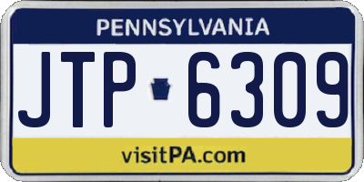 PA license plate JTP6309