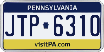 PA license plate JTP6310