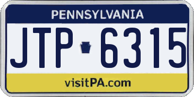 PA license plate JTP6315