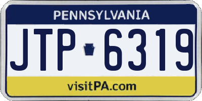 PA license plate JTP6319