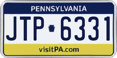 PA license plate JTP6331