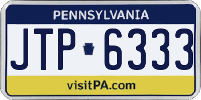 PA license plate JTP6333