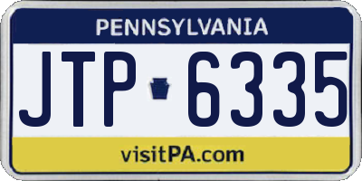 PA license plate JTP6335