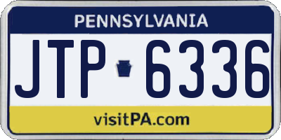 PA license plate JTP6336