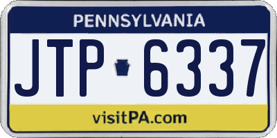 PA license plate JTP6337