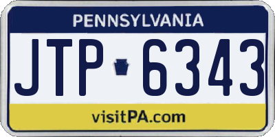 PA license plate JTP6343