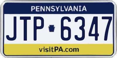 PA license plate JTP6347