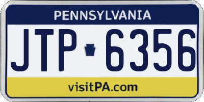 PA license plate JTP6356