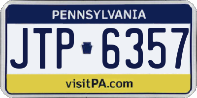 PA license plate JTP6357