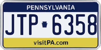 PA license plate JTP6358
