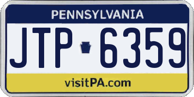 PA license plate JTP6359