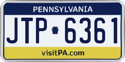 PA license plate JTP6361