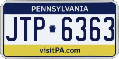 PA license plate JTP6363