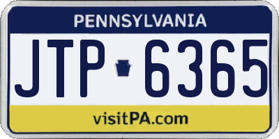 PA license plate JTP6365